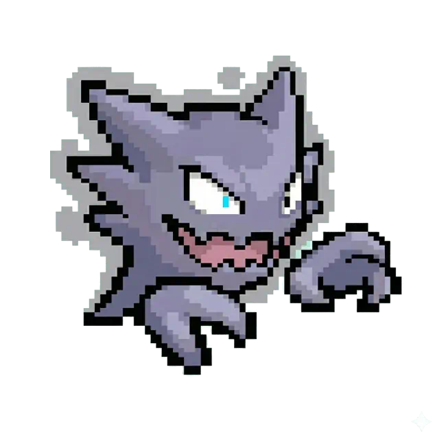 おりじなるの どっとえ 0093 ごーすと のいめーじ Original pixel art of 0093 Haunter