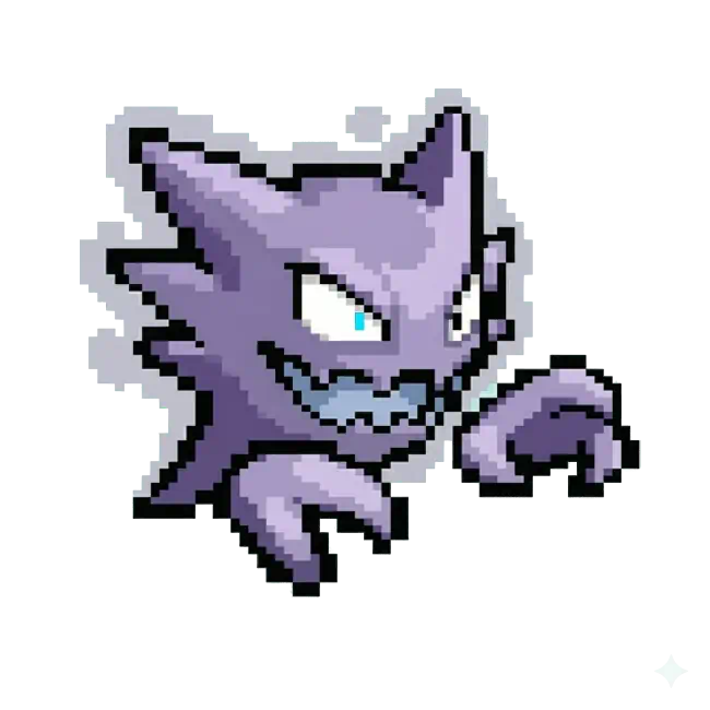おりじなるの どっとえ 0093 ごーすと いろちがいのいめーじ Original pixel art of 0093 Haunter Shiny